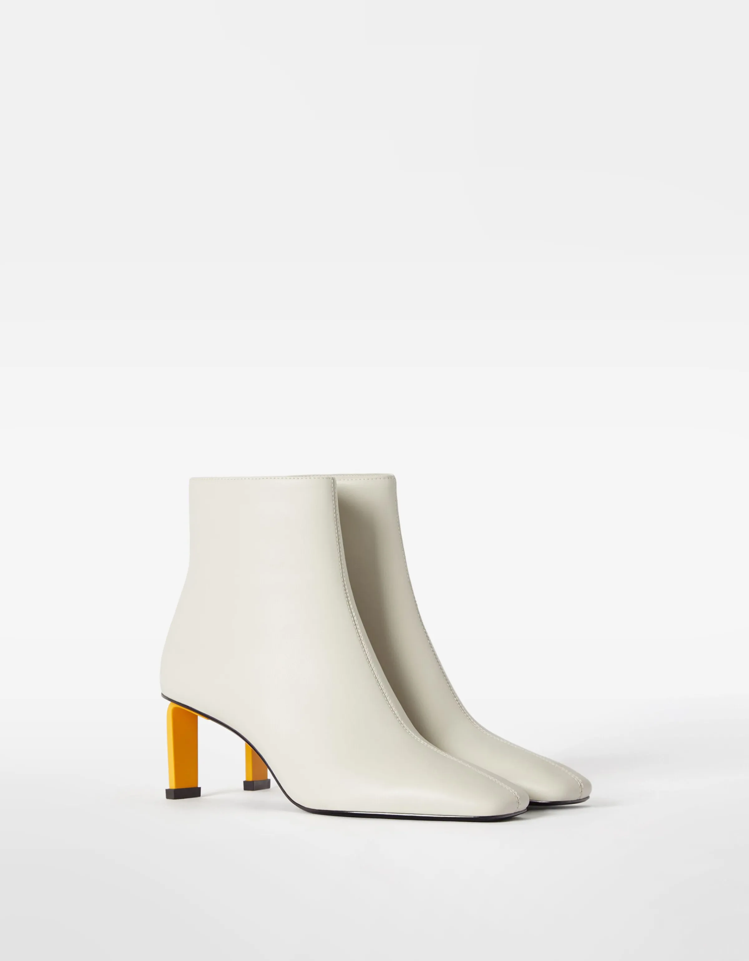 BERSHKA Botines tacón color Gris Discount