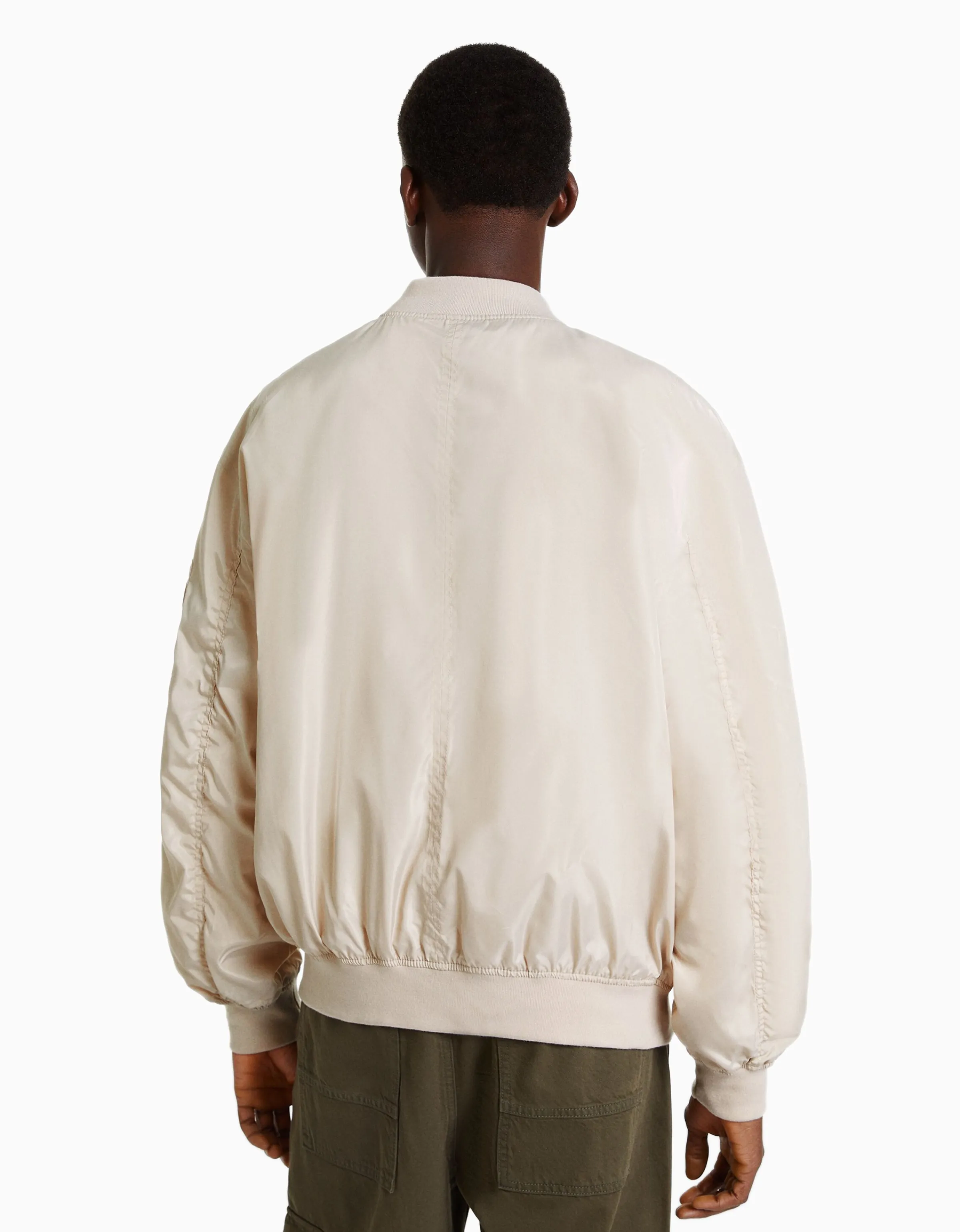 BERSHKA Cazadora bomber ligera Turquesa New