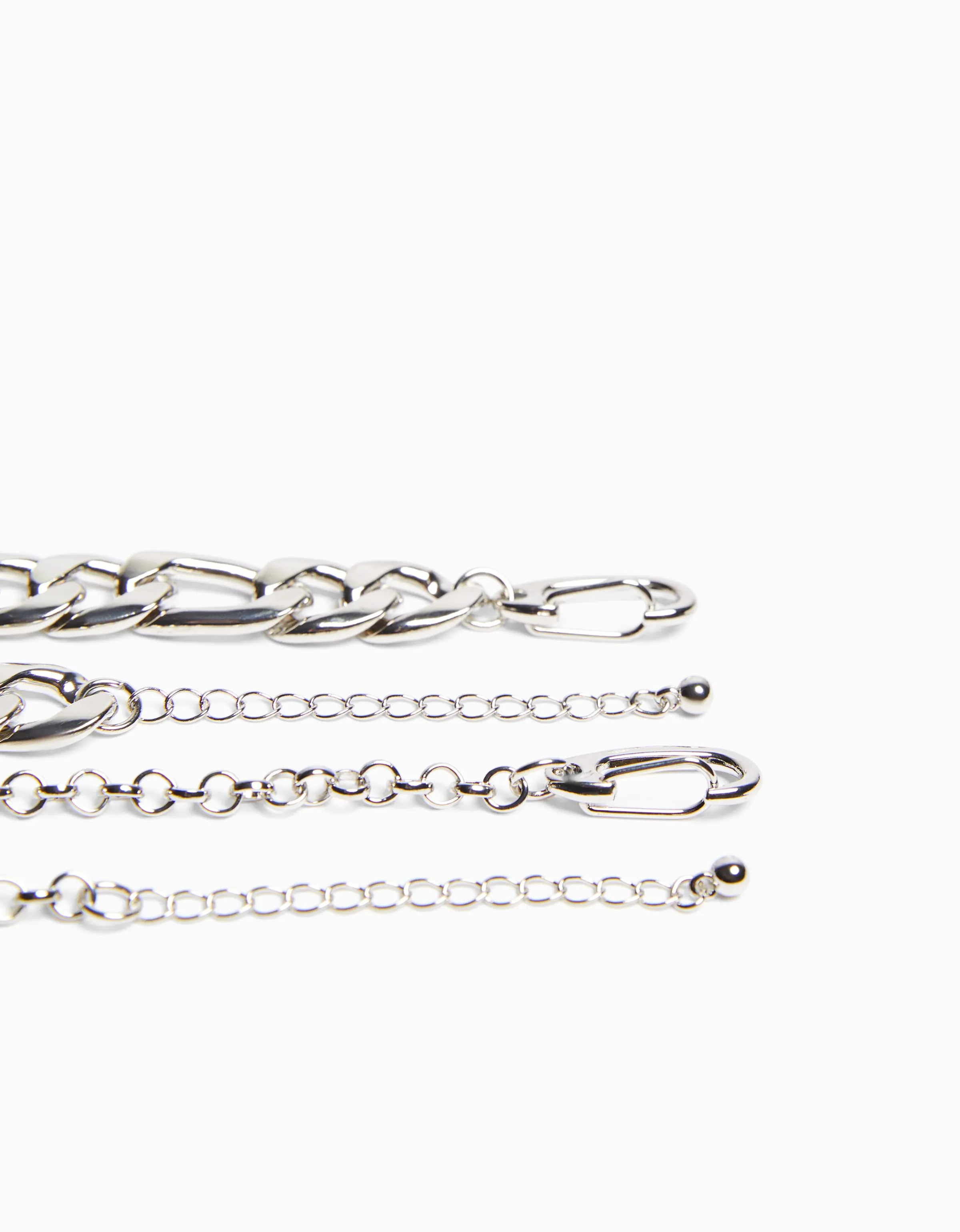 BERSHKA Collar calavera Plata Clearance