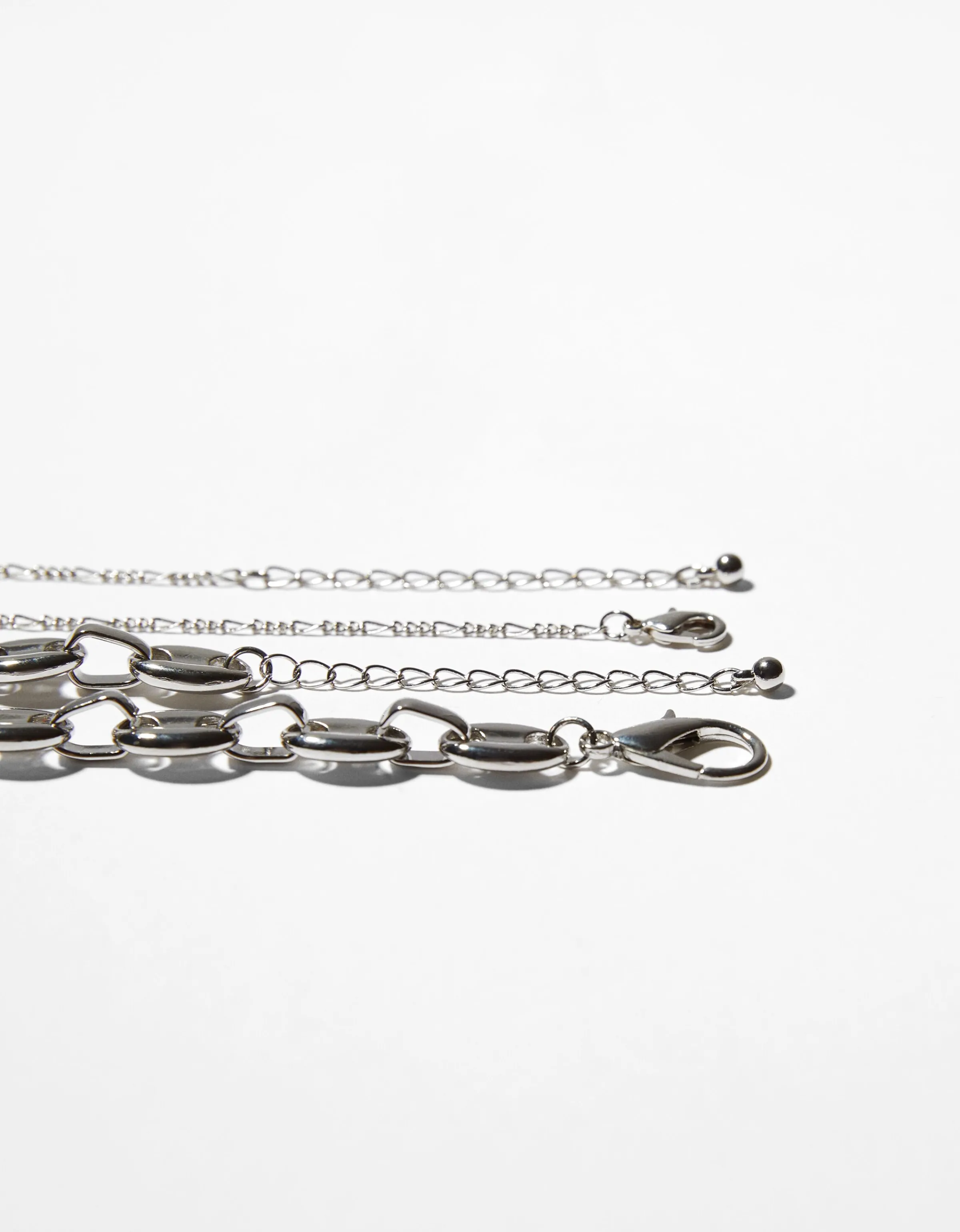 BERSHKA Collar placa Plata Flash Sale