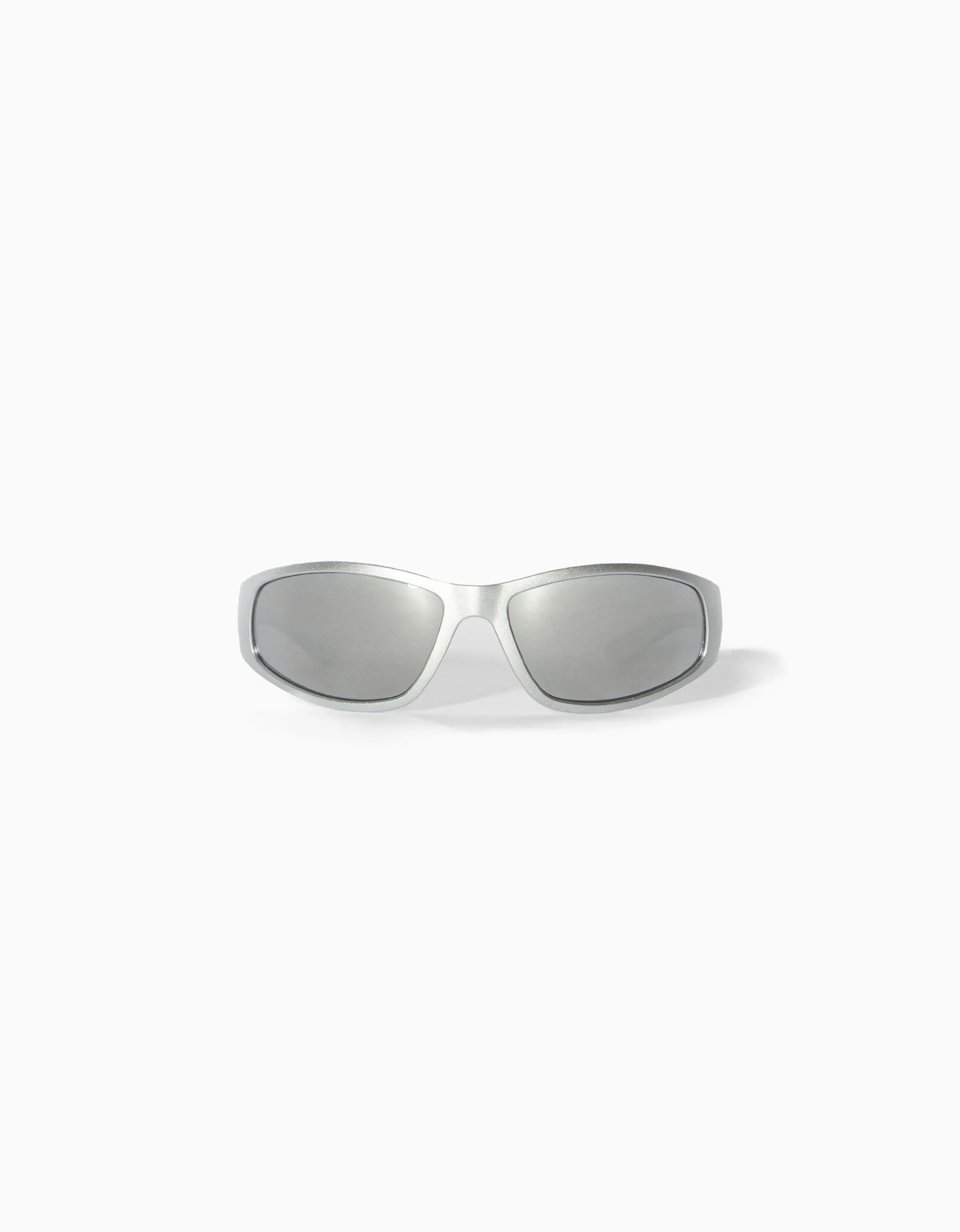 BERSHKA Gafas cromadas Plata Discount