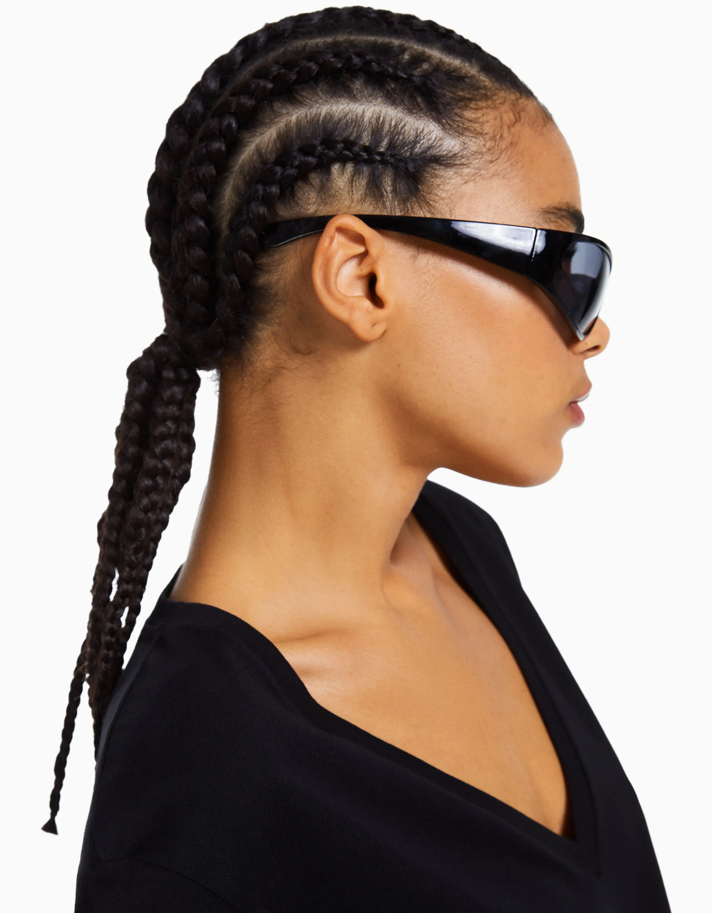 BERSHKA Gafas cycling Negro Flash Sale