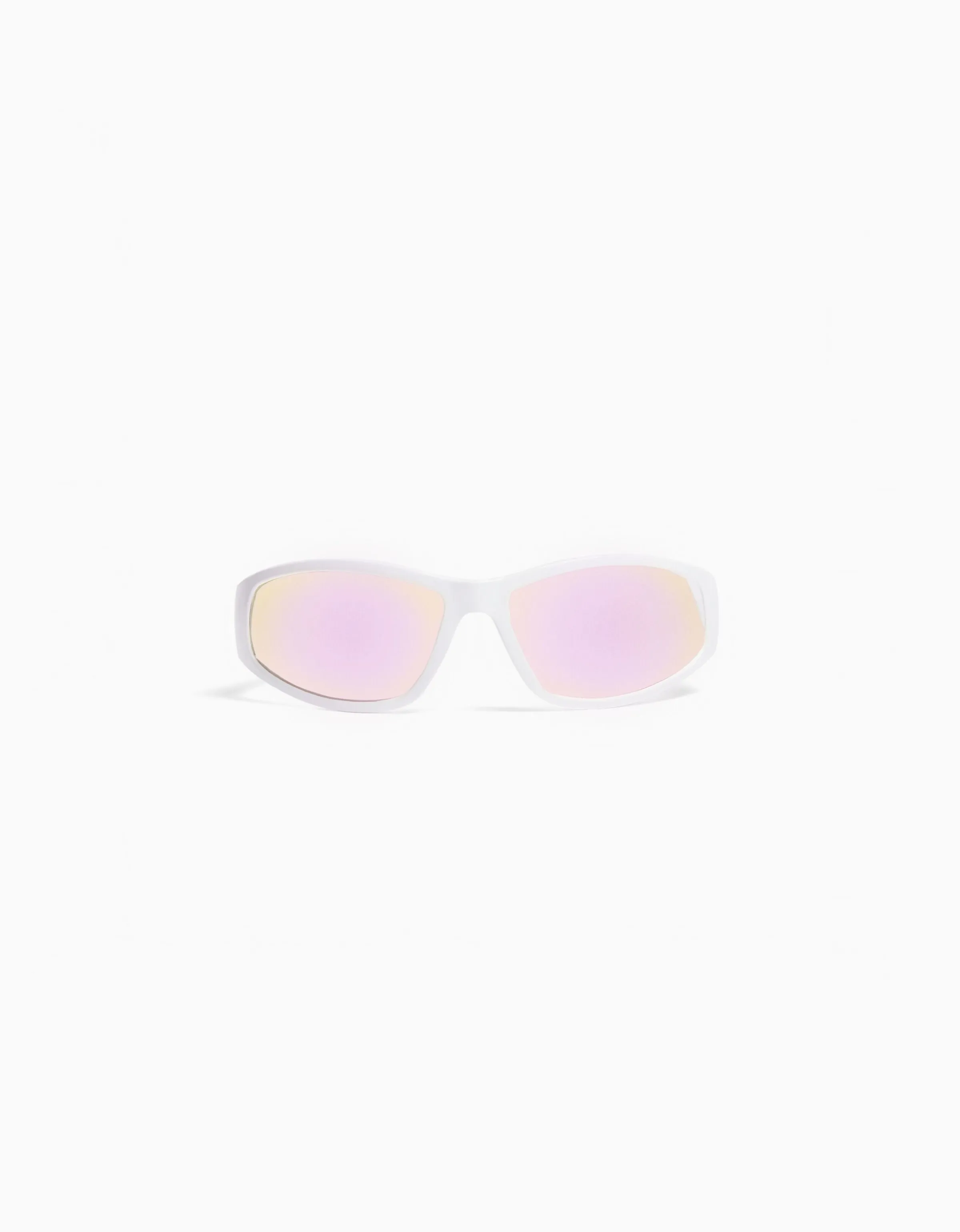 BERSHKA Gafas cycling color Blanco Clearance