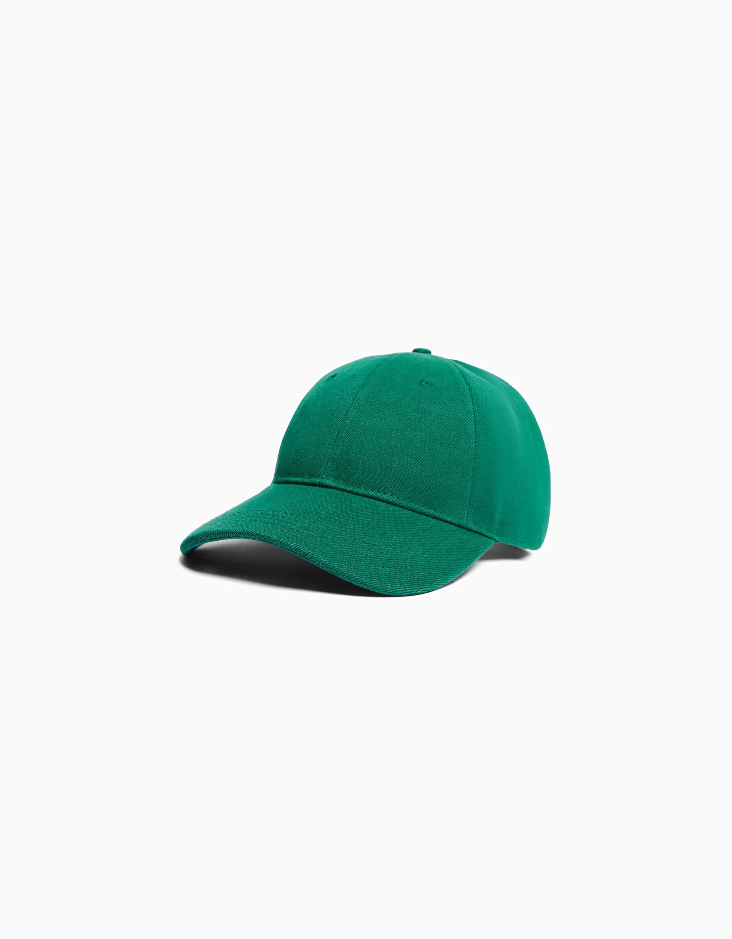 BERSHKA Gorra básica Verde Hot