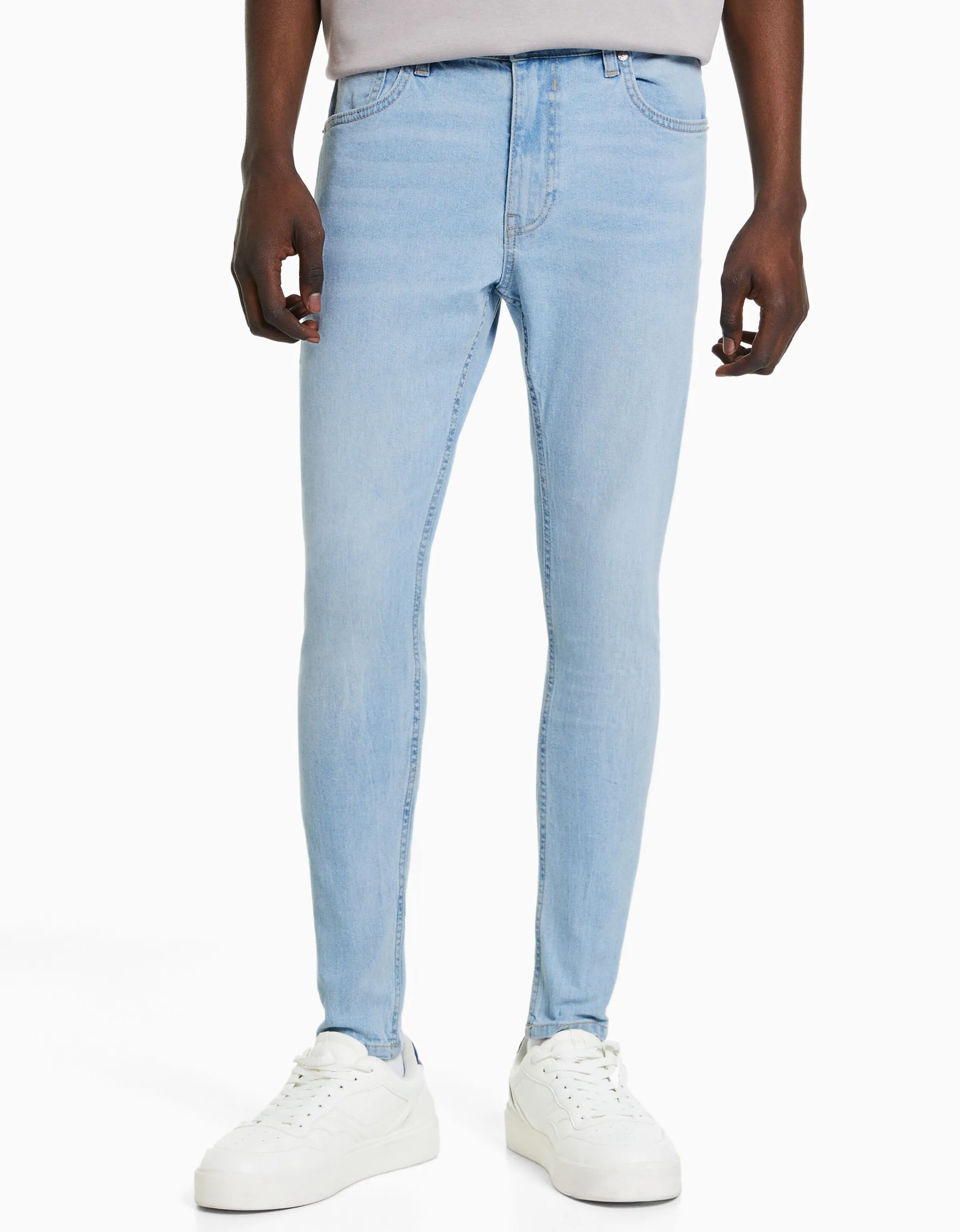 BERSHKA Jeans super skinny Blanco Best Sale