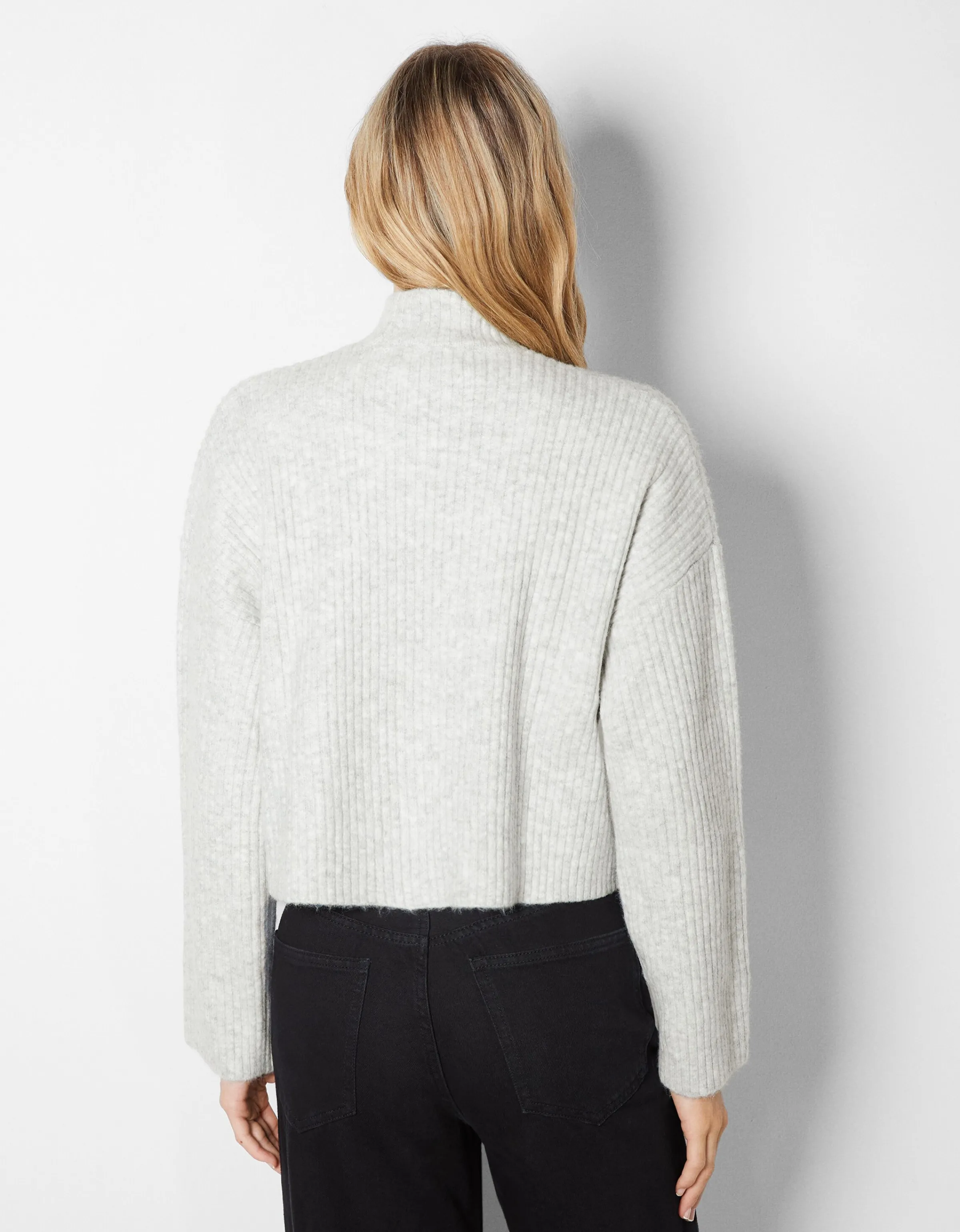 BERSHKA Jersey cuello perkins rib Arena Store
