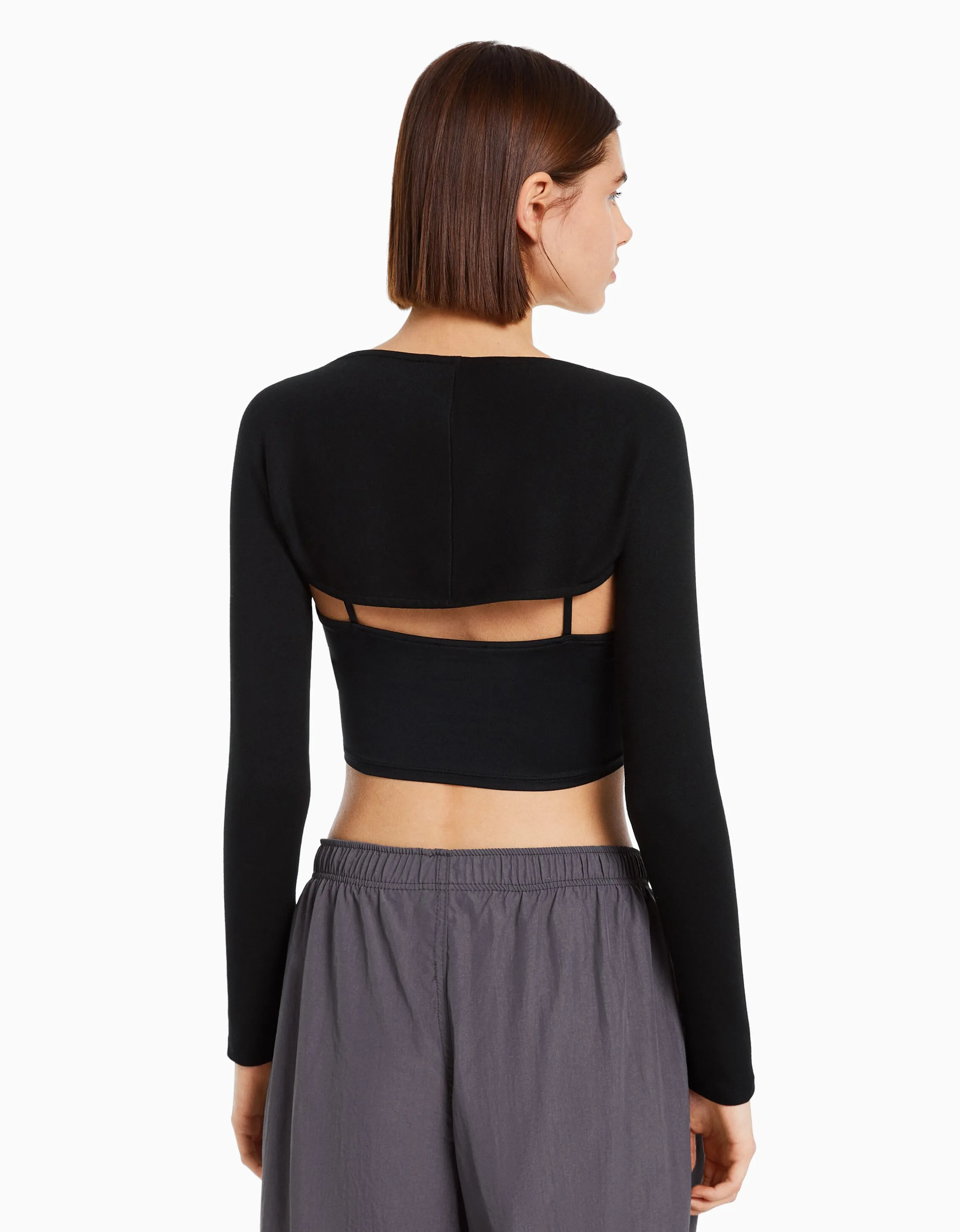 BERSHKA Manguitos básicos Rosa Sale