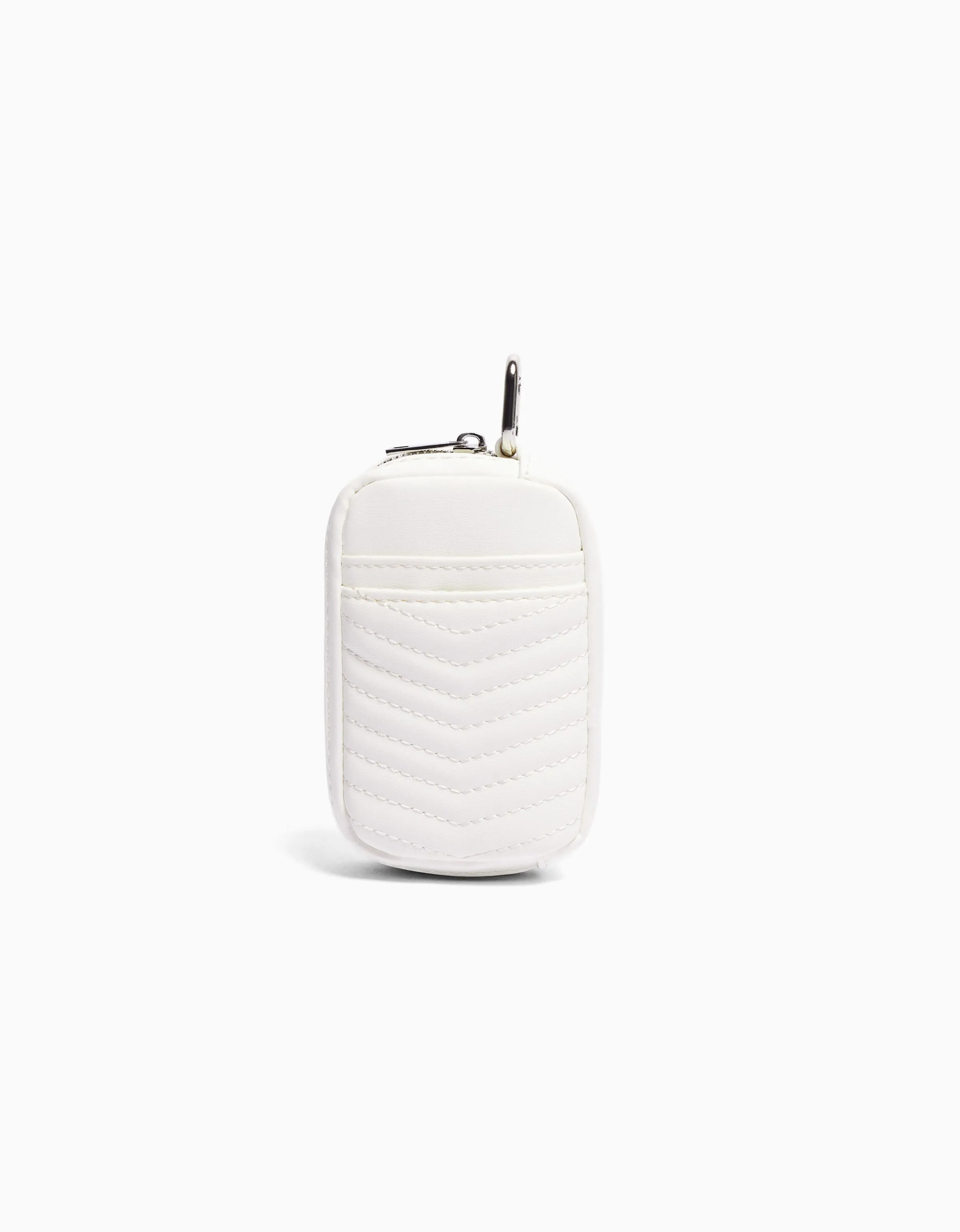 BERSHKA Monedero acolchado detalle Blanco Cheap
