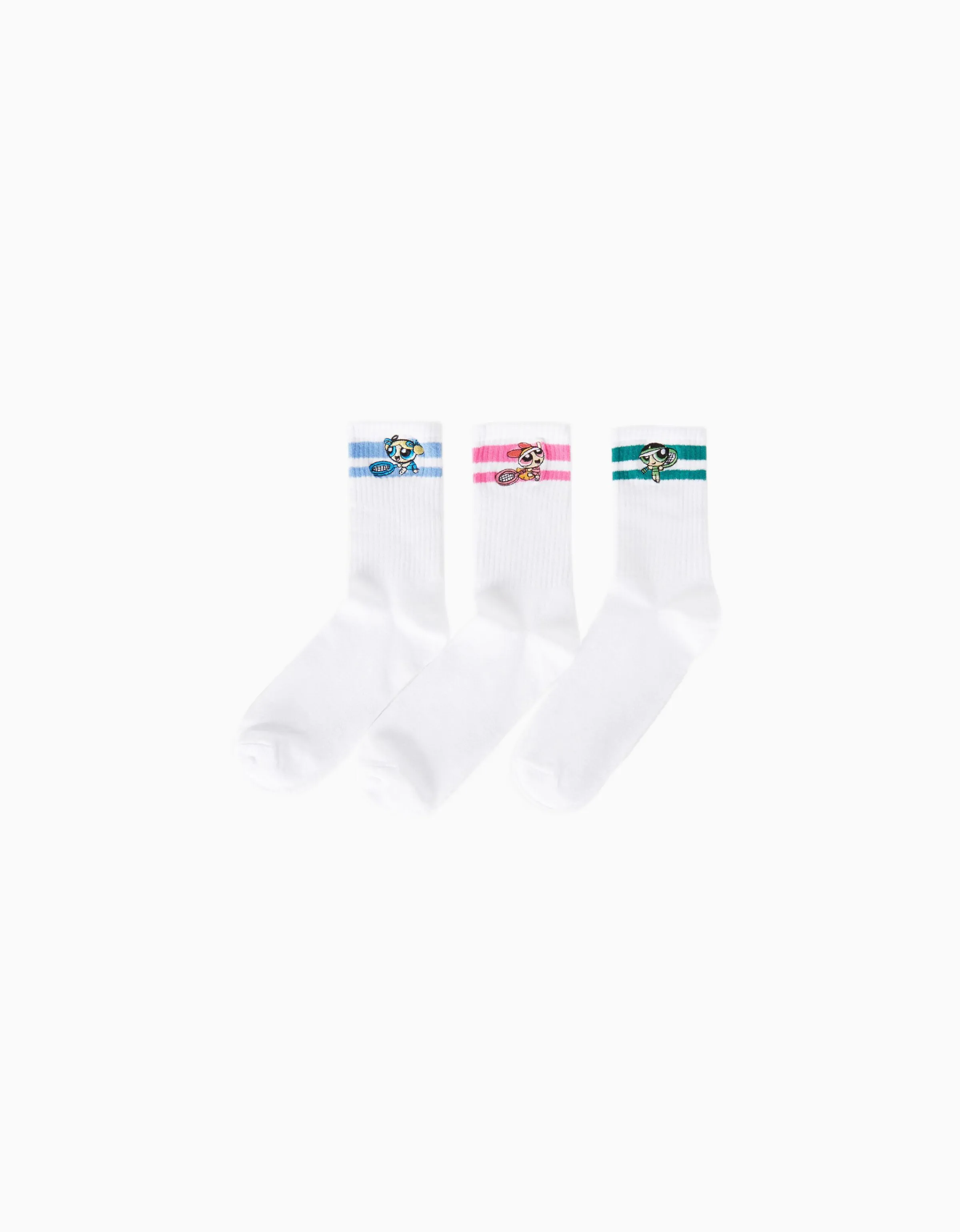 BERSHKA Pack 3 calcetines Supernenas Blanco Sale