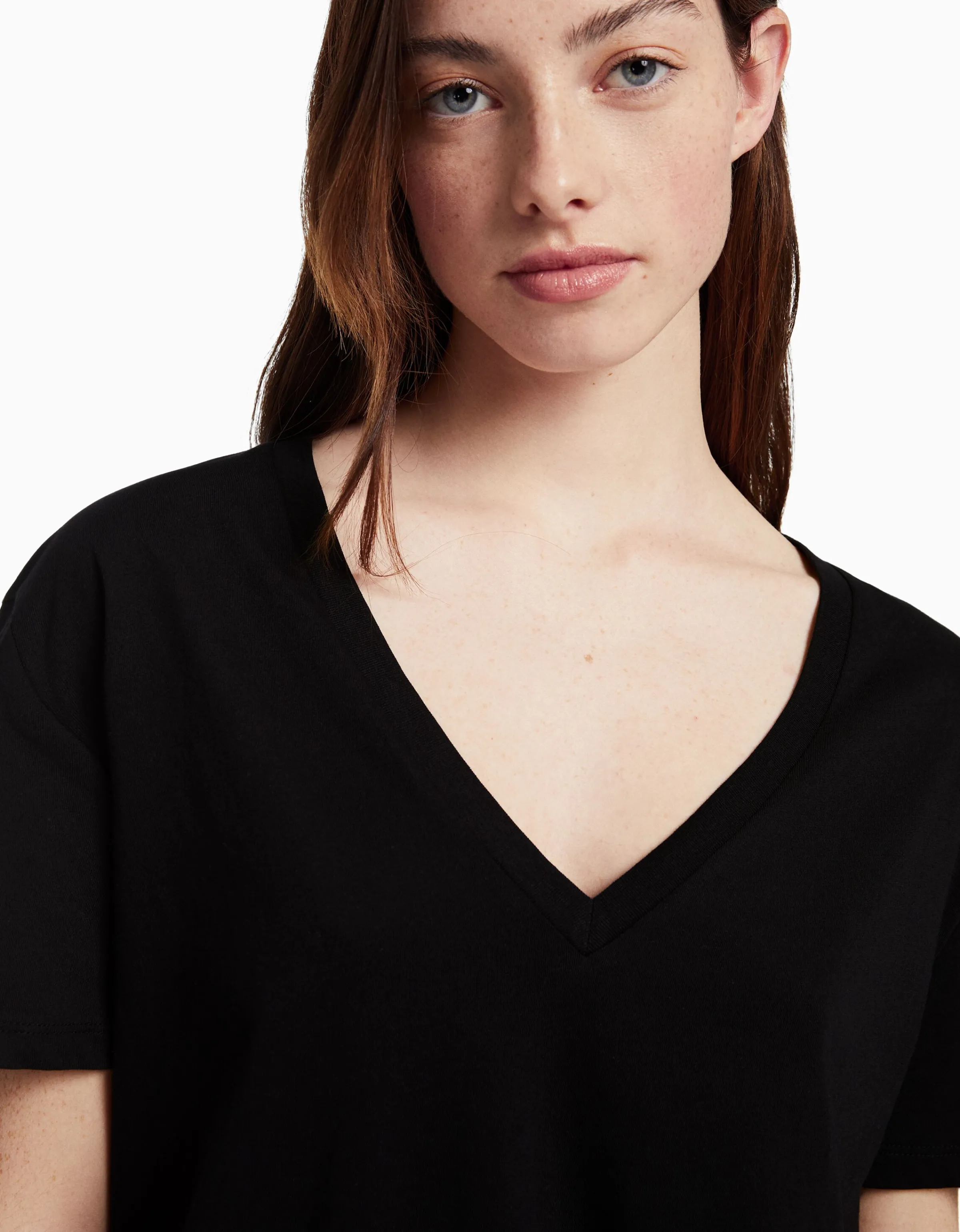 BERSHKA Pack 2 camisetas manga corta cuello pico regular fit Multicolor Flash Sale