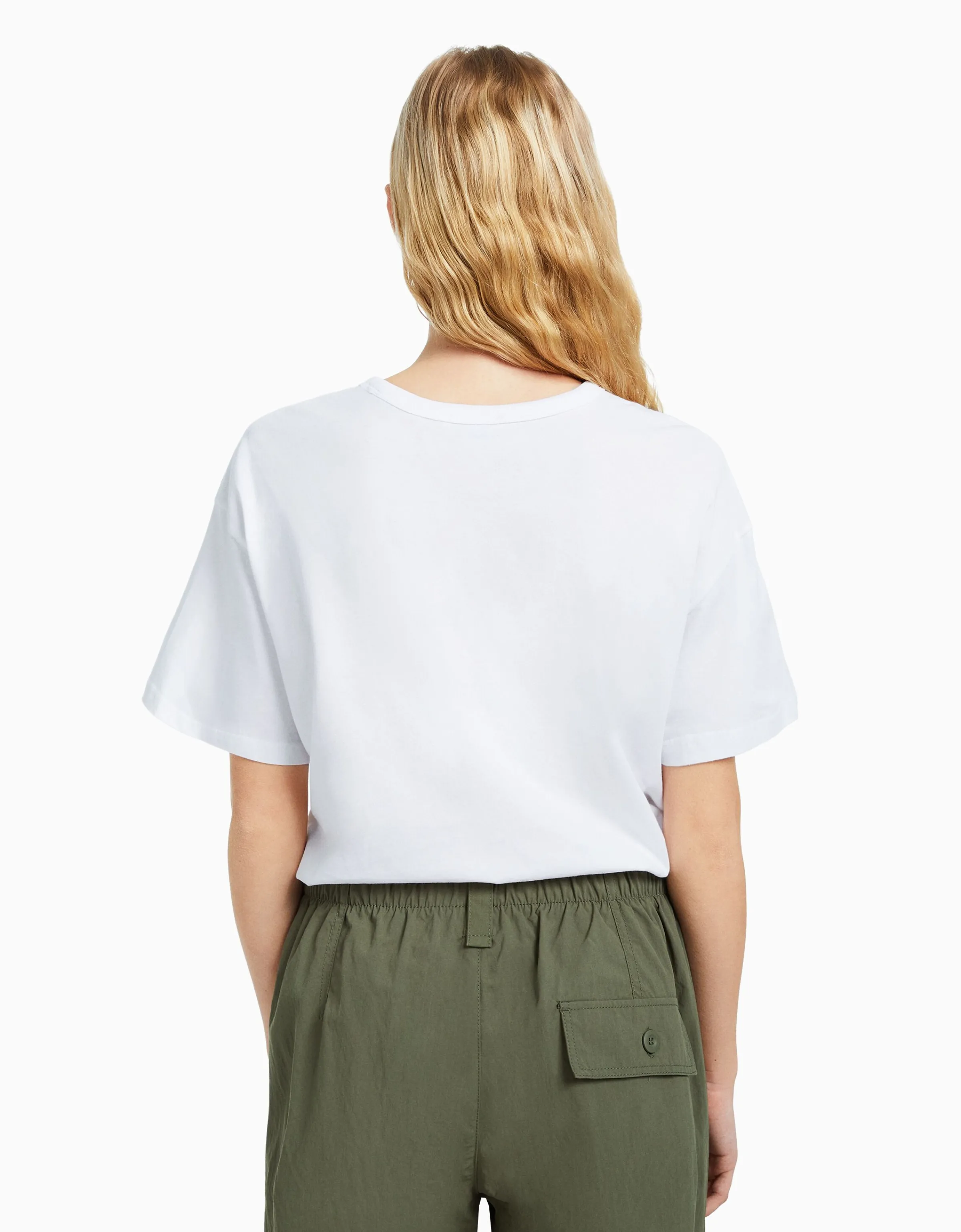 BERSHKA Pack 2 camisetas manga corta oversize Multicolor Cheap