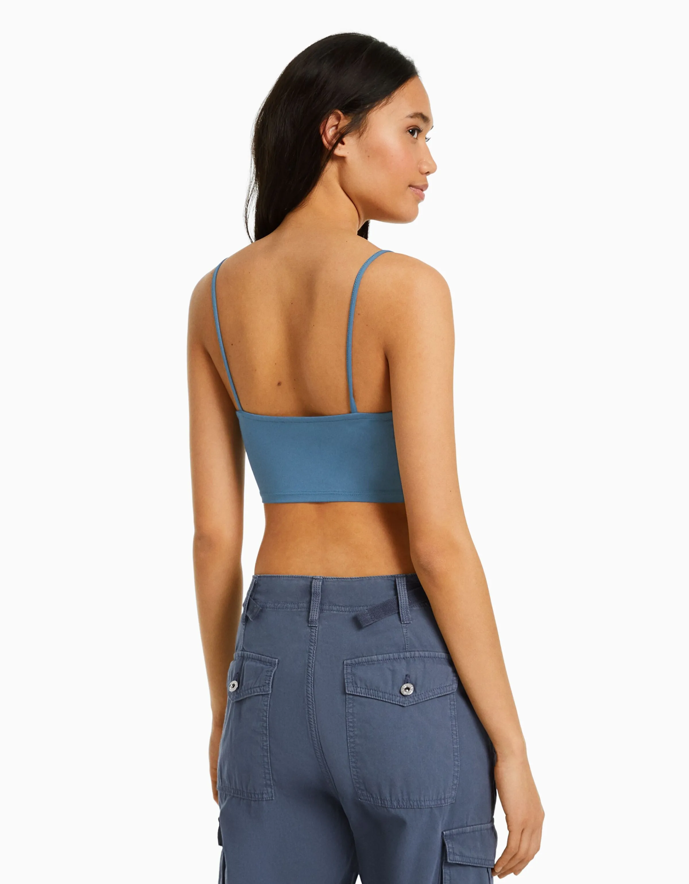 BERSHKA Pack 3 tops tirantes cropped Multicolor Best