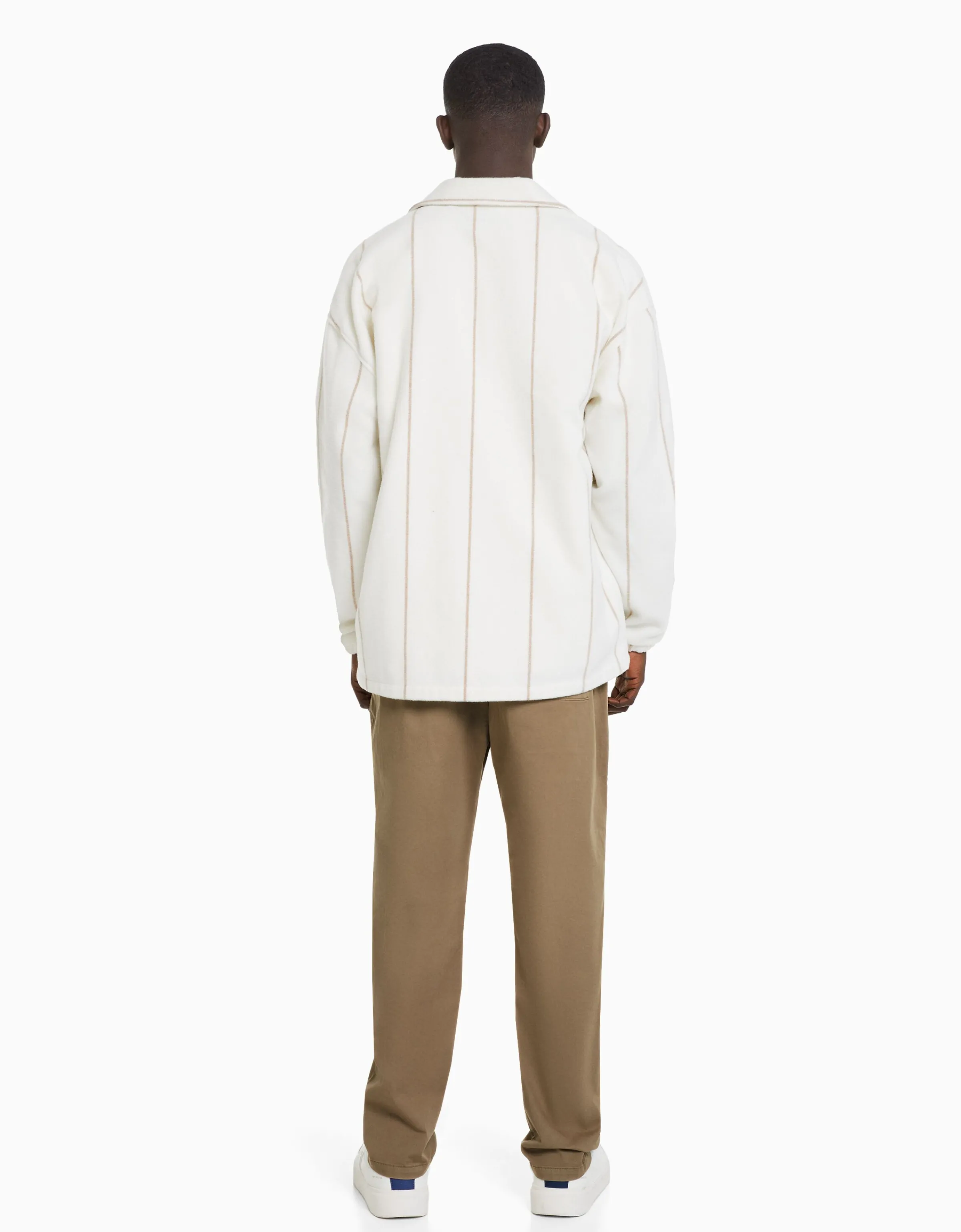 BERSHKA Pantalón loose algodón Negro Sale