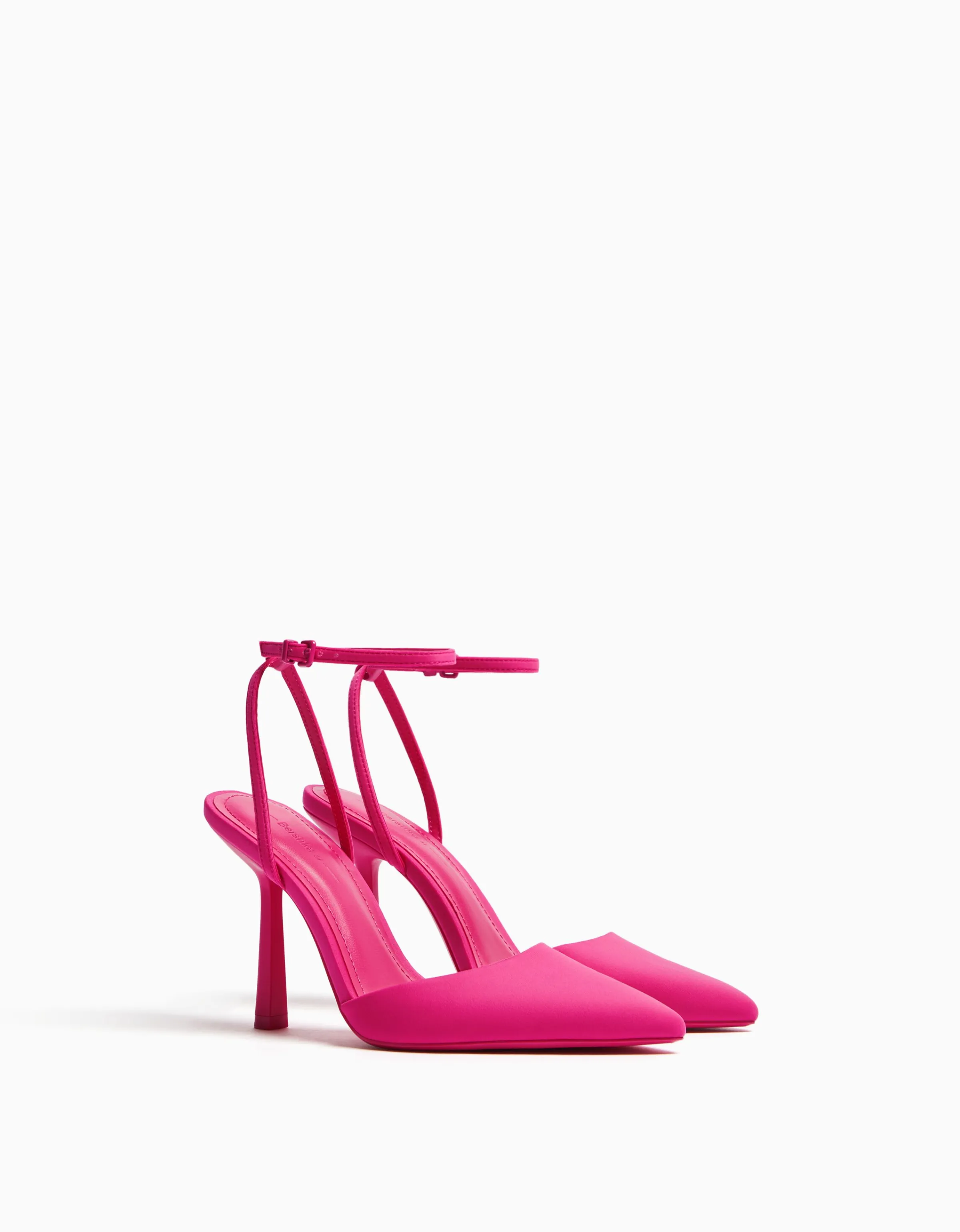 BERSHKA Zapato tacón destalonado pulsera Fucsia Best Sale
